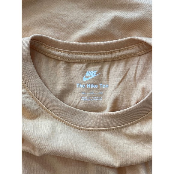 Nike Essential Logo Tee Soft Golden Yellow Relaxed Streetwear Basic XXL - Picture 4 of 4